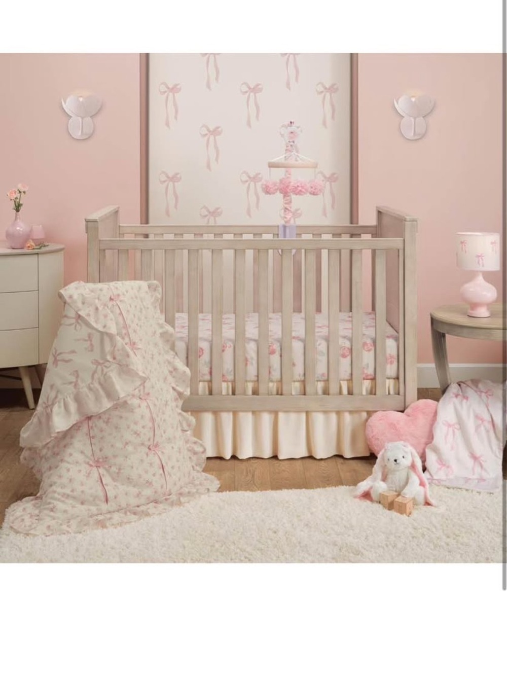 Lambs & Ivy Coquette Floral Collection Crib Set